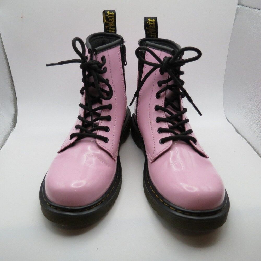 Doc Dr. Martens Juniors Patent Leather Combat Boots 1460J Grunge Punk Alt M4 L5